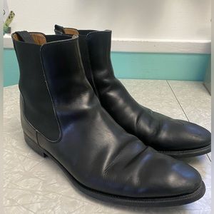 Magnanni Black leather chelsea boots Sz:12 made in Spain
